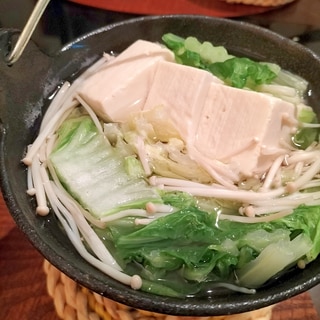 白菜湯豆腐♪